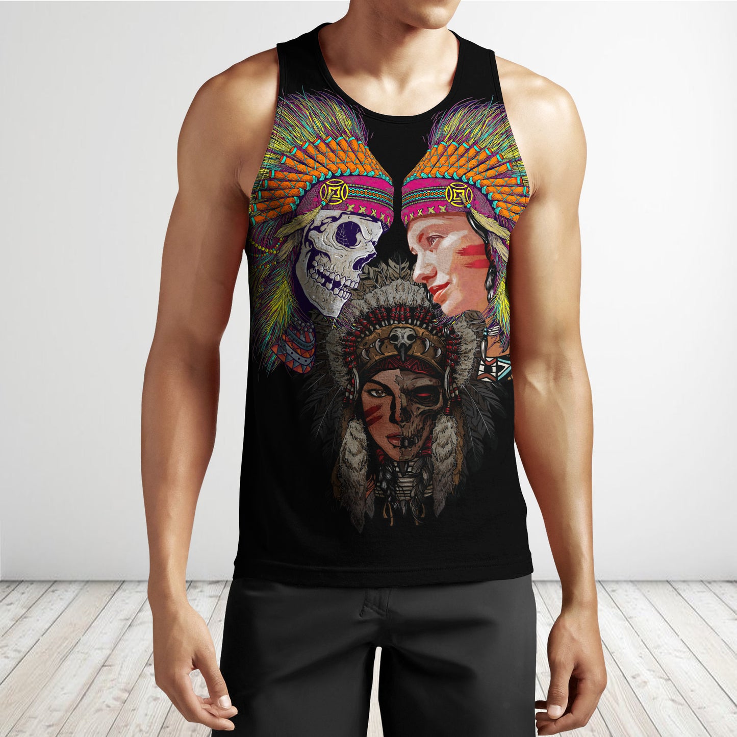 Native Girl And Skull Hoodie For Men And Women MH18122003HHJJ