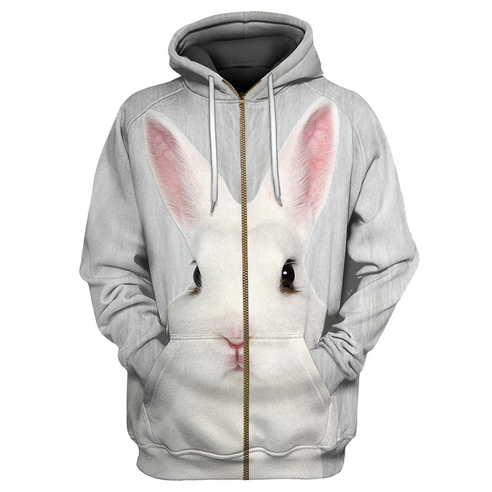 White Cute Rabbit Shirts For Men And Women MH21122003