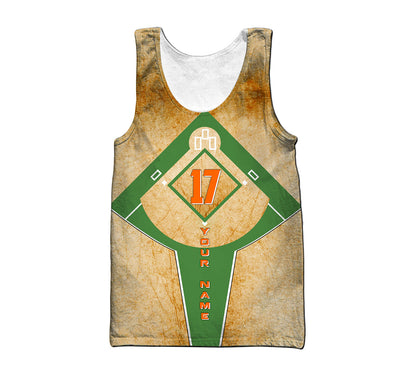 Customize Name & Number Baseball 3D All Over Printed Unisex Shirts MH21122001HH