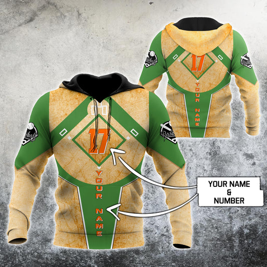 Customize Name & Number Baseball 3D All Over Printed Unisex Shirts MH21122001HH