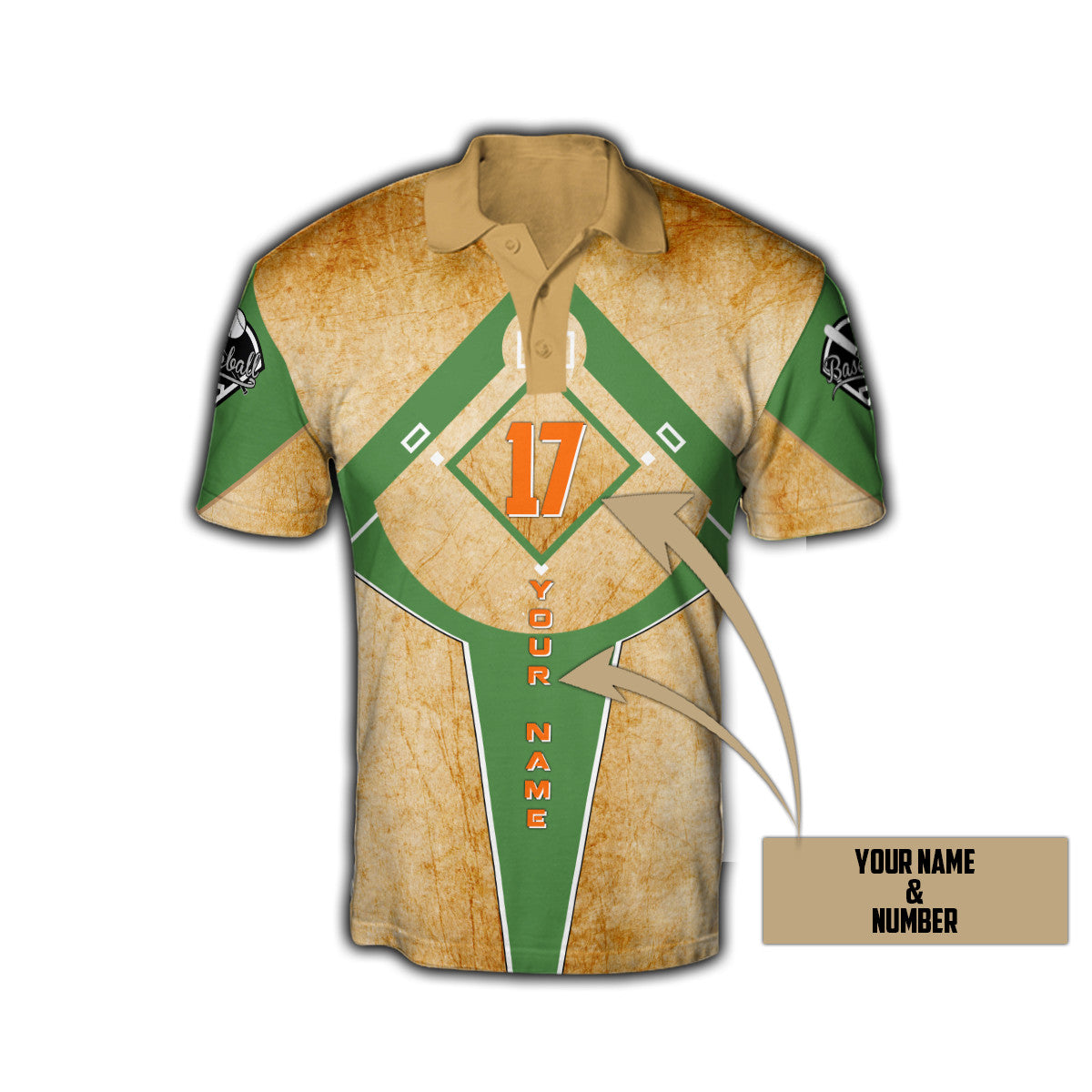 Customize Name & Number Baseball 3D All Over Printed Unisex Shirts MH21122001HH