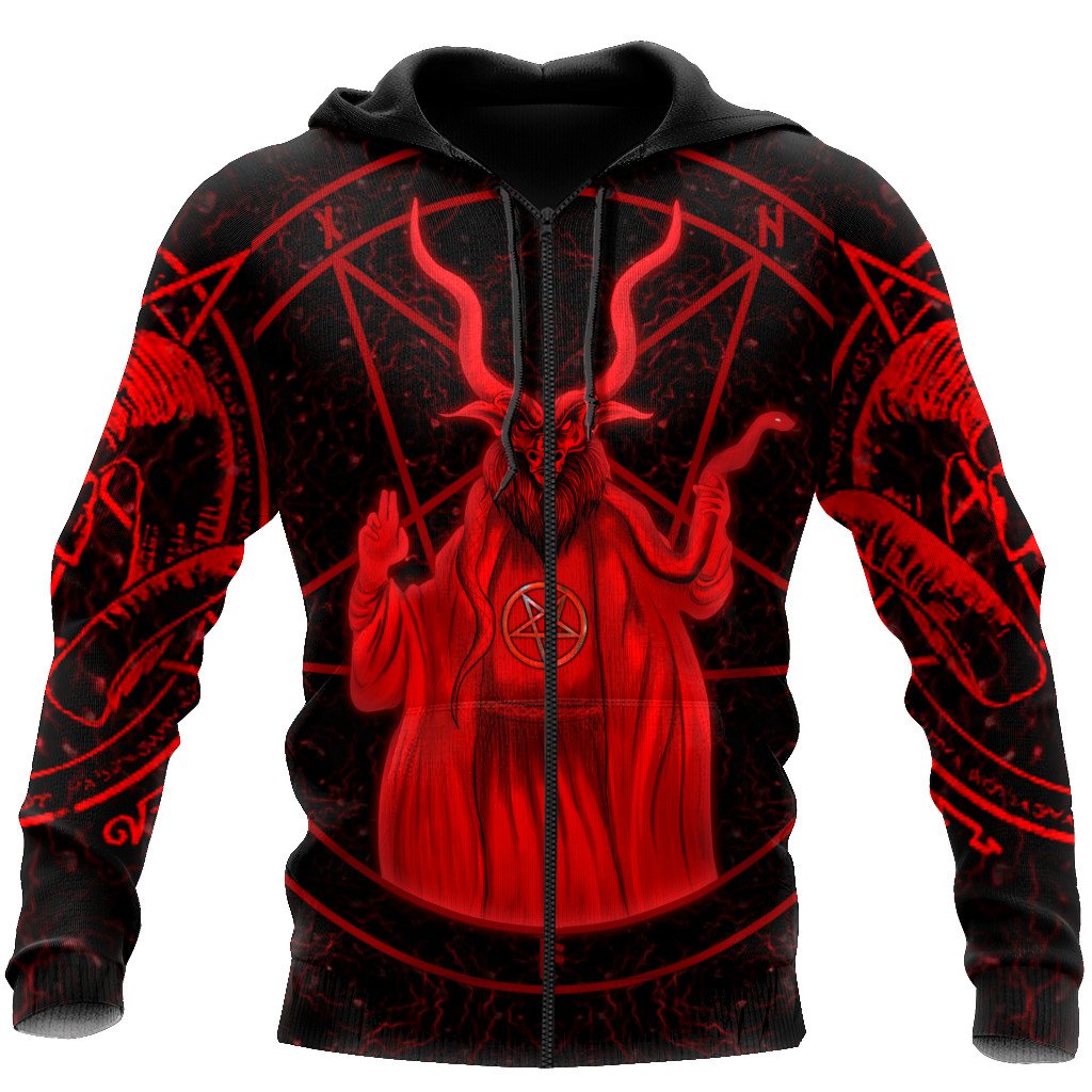 Red Magic Satanic Skulls Hoodie For Men And Women TNA12212015HH