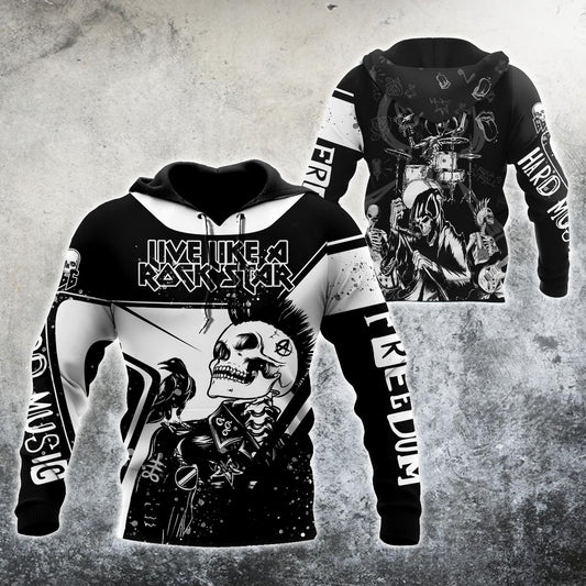 Skull Rock Hoodie For Men And Women MH22122001NDHH