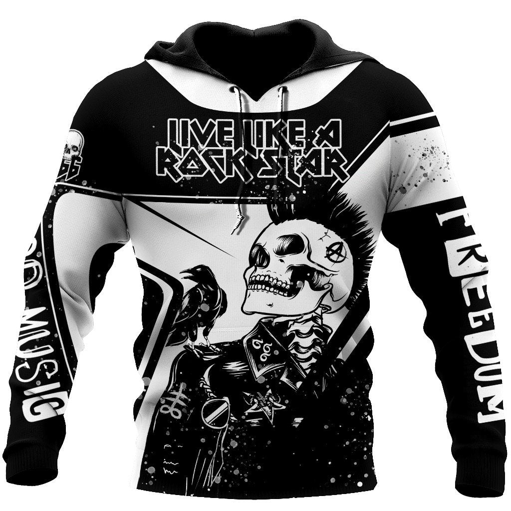 Skull Rock Hoodie For Men And Women MH22122001NDHH