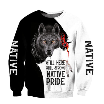 Native Wolf Pride 3D All Over Printed Unisex Shirts