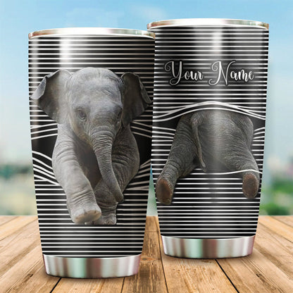 Customize name Elephant Steel Tumbler PD23122002