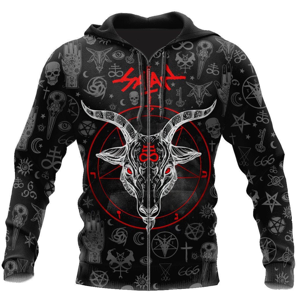 Shape Of Satanic Skull Hoodie For Men And Women TR2512204