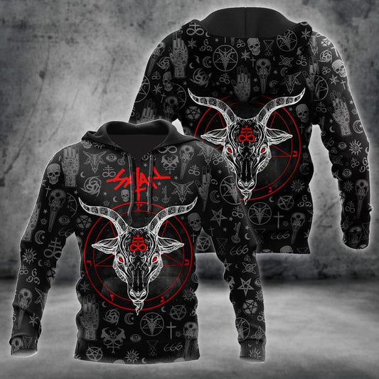 Shape Of Satanic Skull Hoodie For Men And Women TR2512204