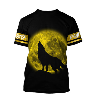 Yellow Wolf 3D All Over Printed Unisex Shirts