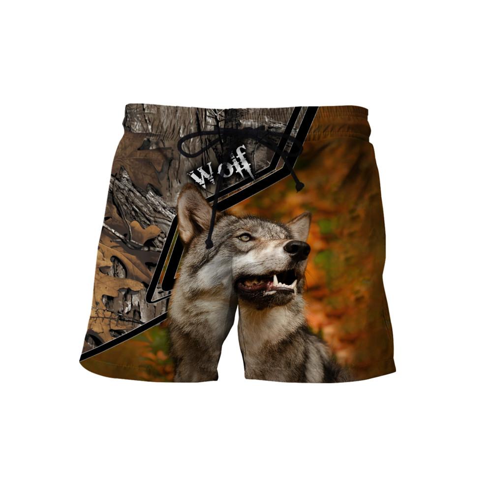 Gray Wolf 3D All Over Printed Unisex Deluxe Hoodie ML