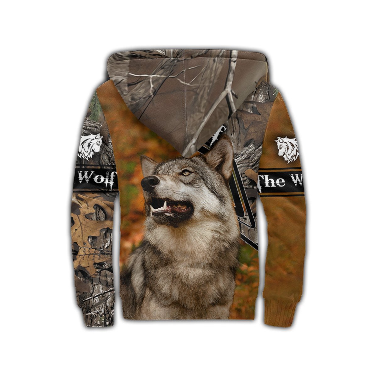 Gray Wolf 3D All Over Printed Unisex Deluxe Hoodie ML