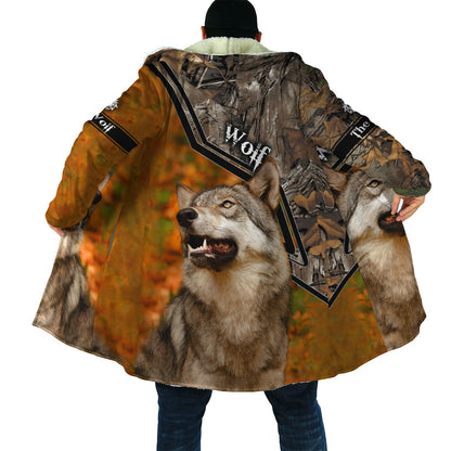 Gray Wolf 3D All Over Printed Unisex Deluxe Hoodie ML