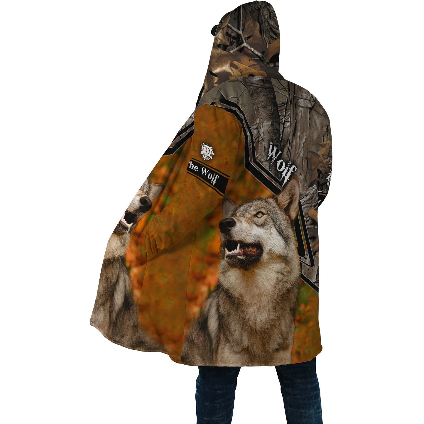 Gray Wolf 3D All Over Printed Unisex Deluxe Hoodie ML