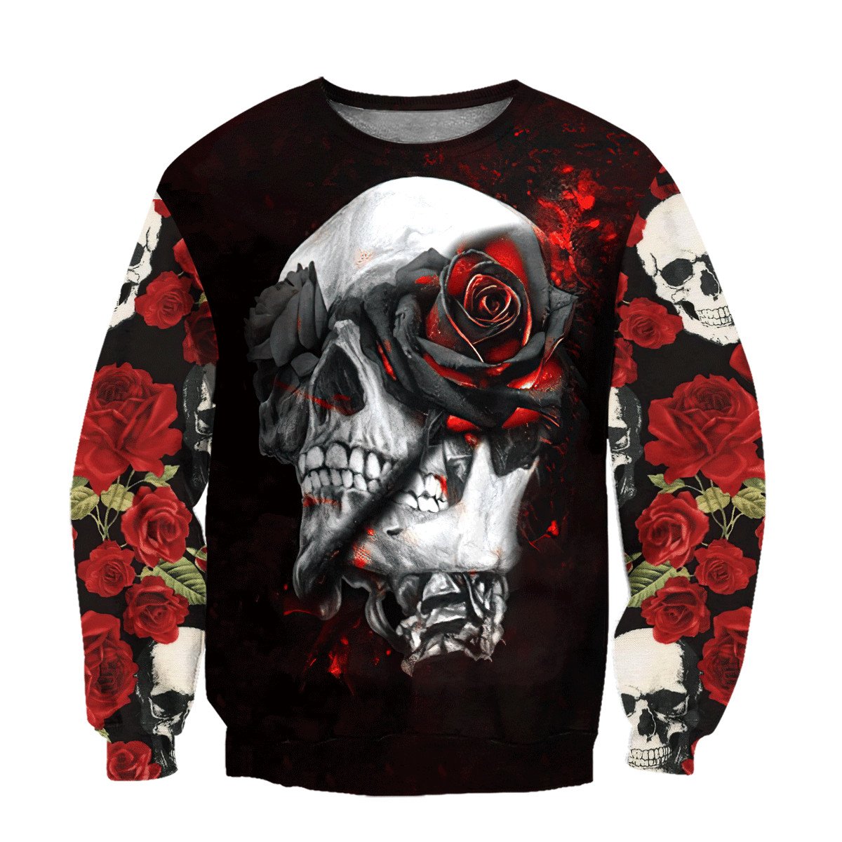 Skull & Rose Hoodie For Men And Women VP26122005
