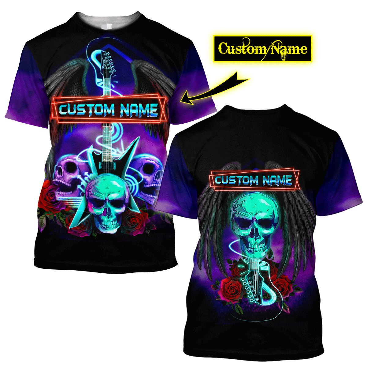Customize Name Skull Rock Hoodie For Men And Women VP28122001HHND