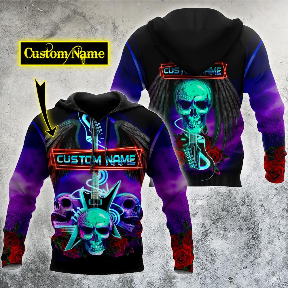 Customize Name Skull Rock Hoodie For Men And Women VP28122001HHND