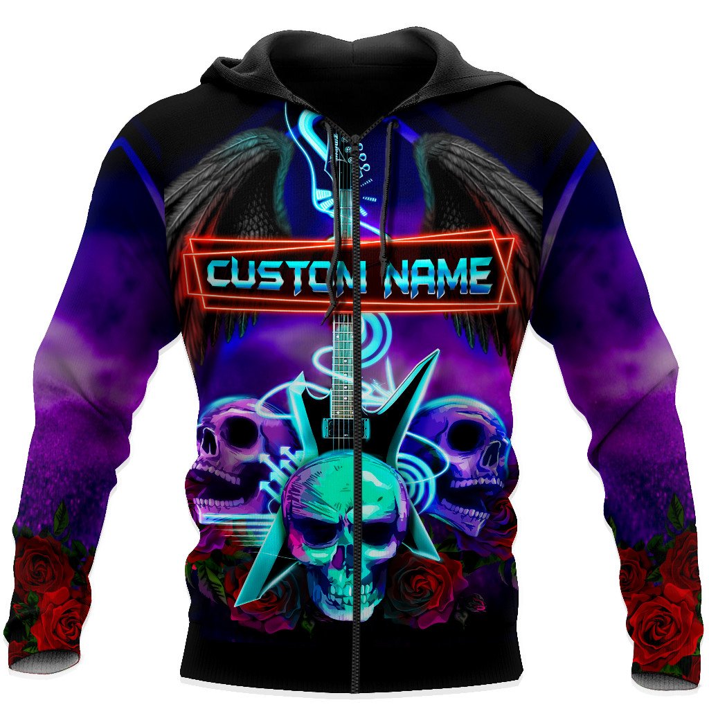 Customize Name Skull Rock Hoodie For Men And Women VP28122001HHND