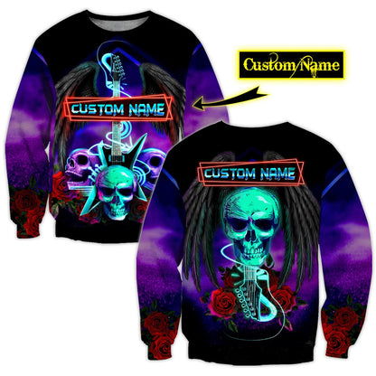 Customize Name Skull Rock Hoodie For Men And Women VP28122001HHND