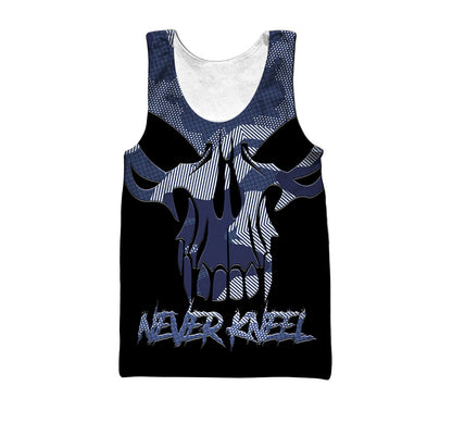 Blue Camo Skull Hoodie For Men And Women TNA12282003