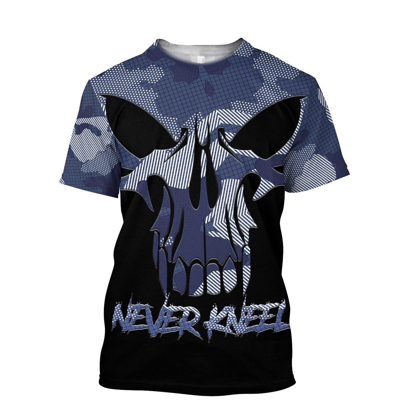 Blue Camo Skull Hoodie For Men And Women TNA12282003