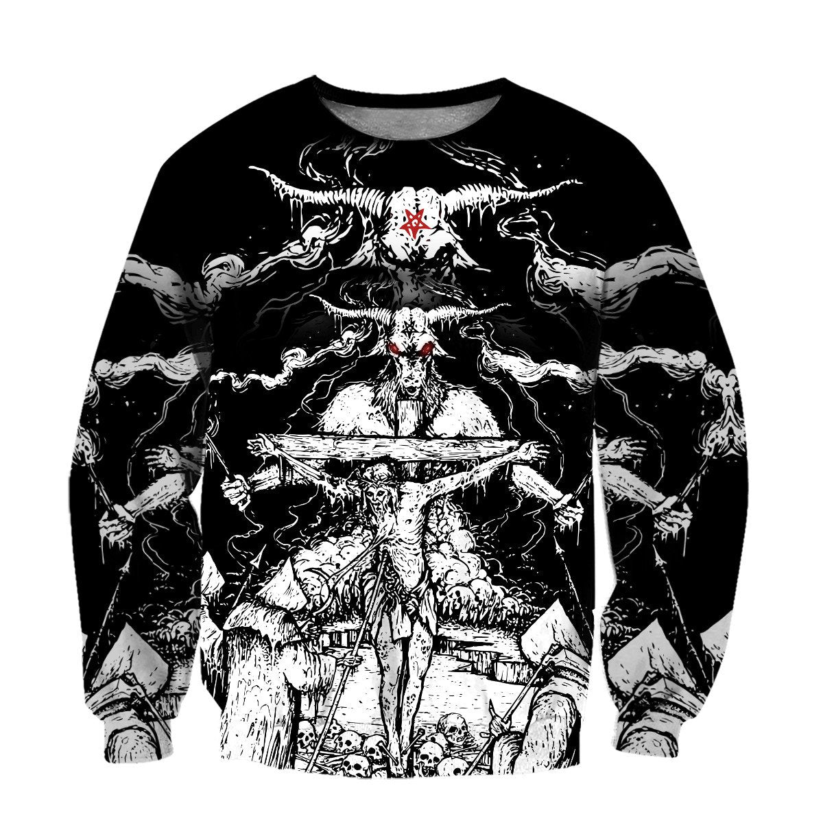 Skull Satanic And Cross Hoodie For Men And Women VP30122001