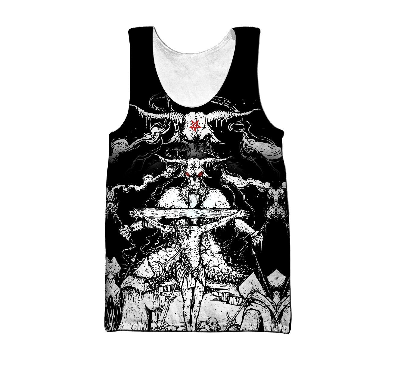 Skull Satanic And Cross Hoodie For Men And Women VP30122001