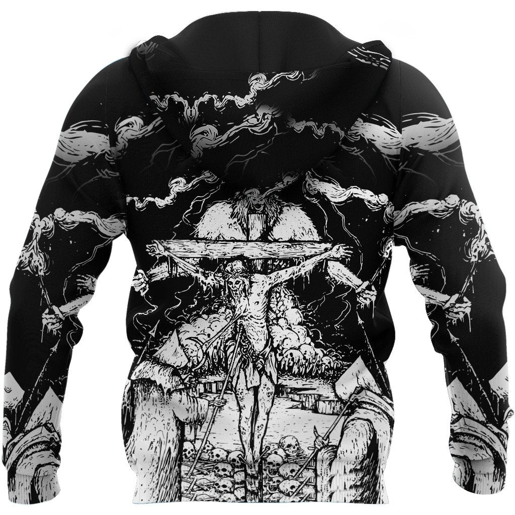 Skull Satanic And Cross Hoodie For Men And Women VP30122001