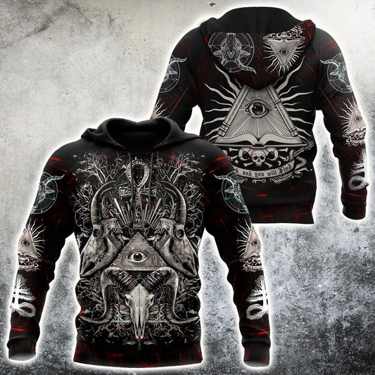 The Eyes Of Skull Satanic Hoodie For Men And Women TNA12302002