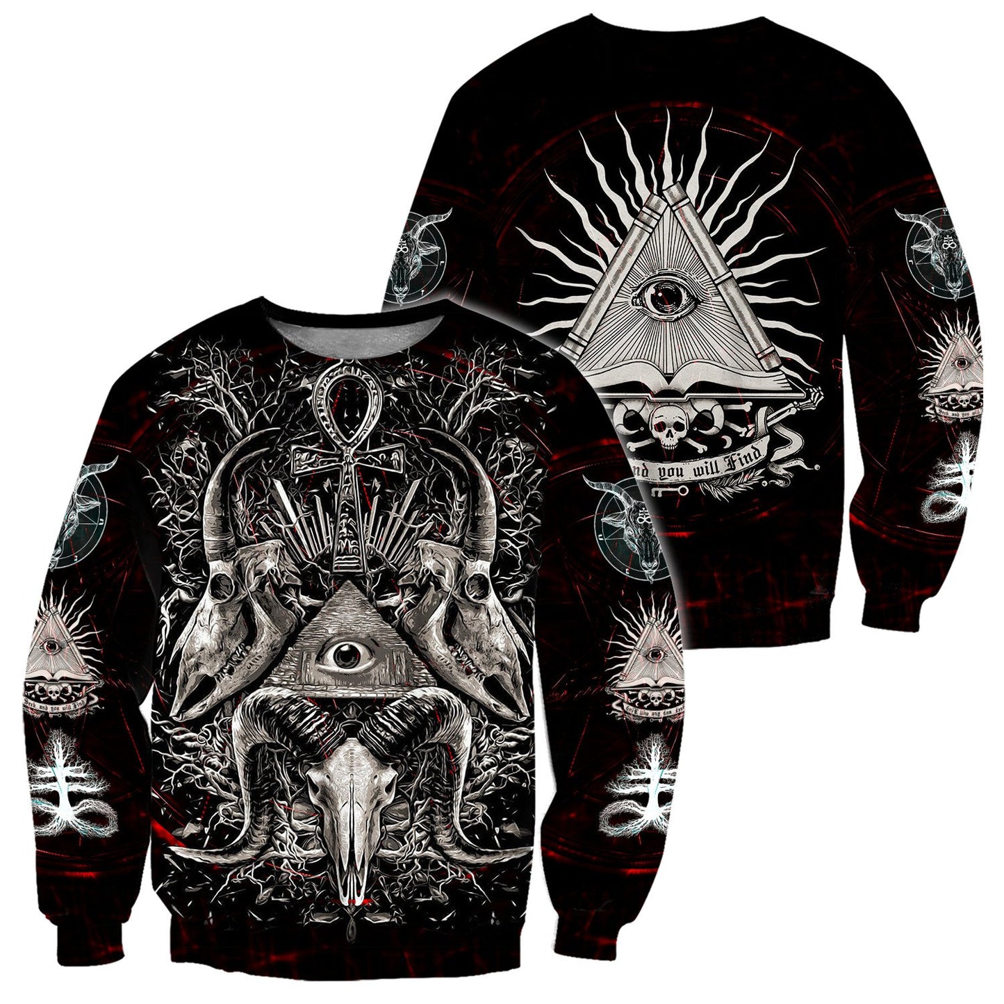 The Eyes Of Skull Satanic Hoodie For Men And Women TNA12302002