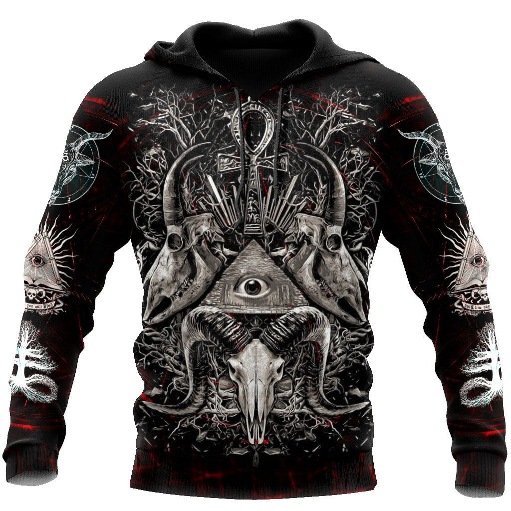 The Eyes Of Skull Satanic Hoodie For Men And Women TNA12302002