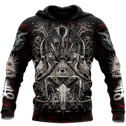 The Eyes Of Skull Satanic Hoodie For Men And Women TNA12302002