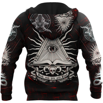 The Eyes Of Skull Satanic Hoodie For Men And Women TNA12302002
