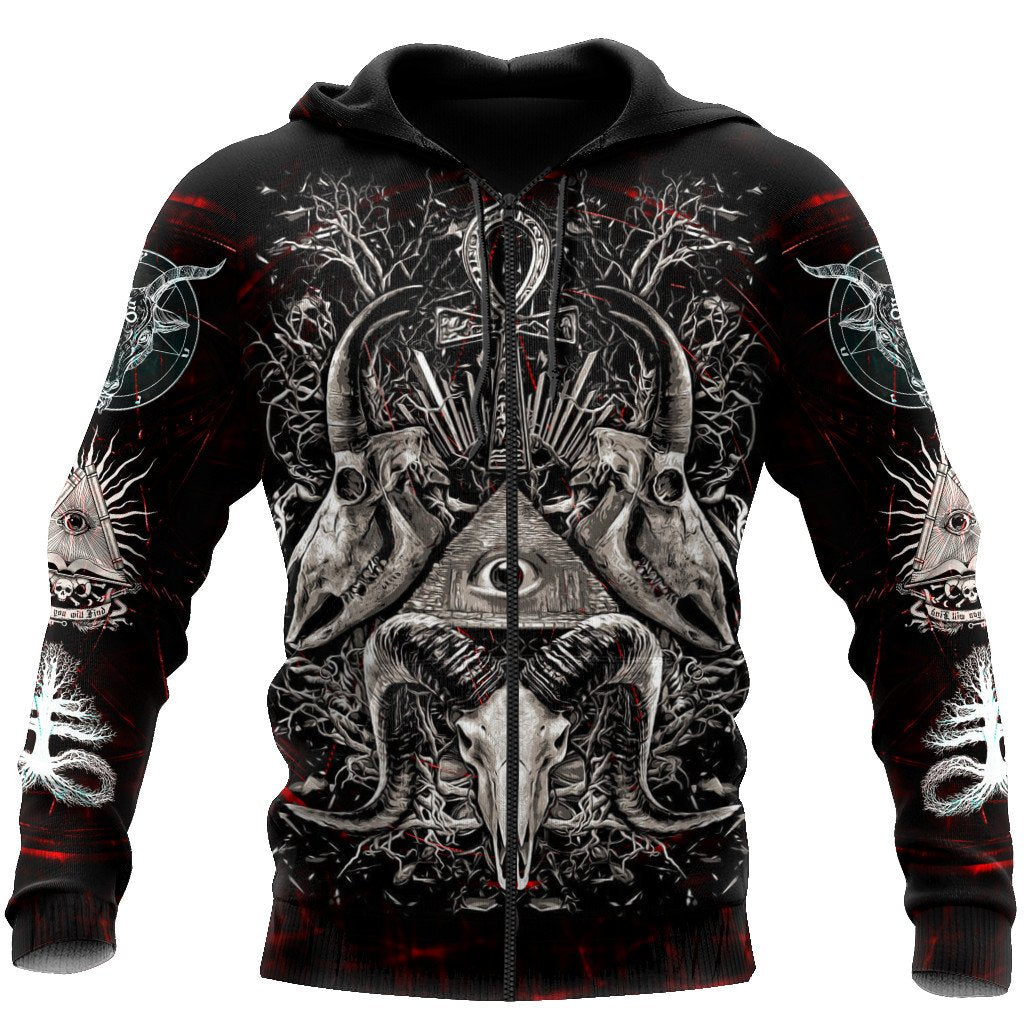 The Eyes Of Skull Satanic Hoodie For Men And Women TNA12302002