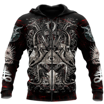 The Eyes Of Skull Satanic Hoodie For Men And Women TNA12302002