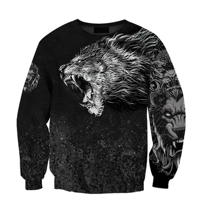 King Lion Tattoo 3D Over Printed Unisex Shirts