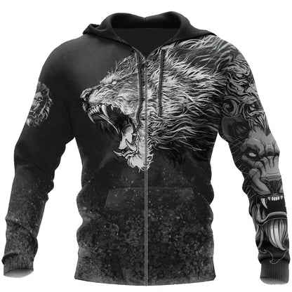 King Lion Tattoo 3D Over Printed Unisex Shirts