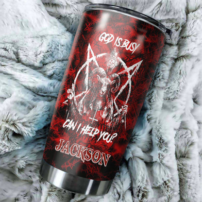 Customize Name Skull Satanic Steel Tumbler MH31122004