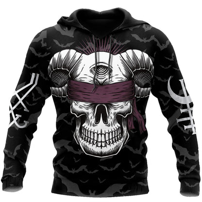 Skull Satanic Hoodie For Men And Women TNA04012101