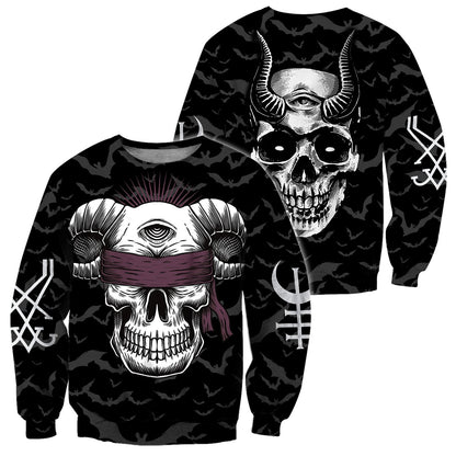 Skull Satanic Hoodie For Men And Women TNA04012101