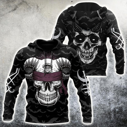 Skull Satanic Hoodie For Men And Women TNA04012101