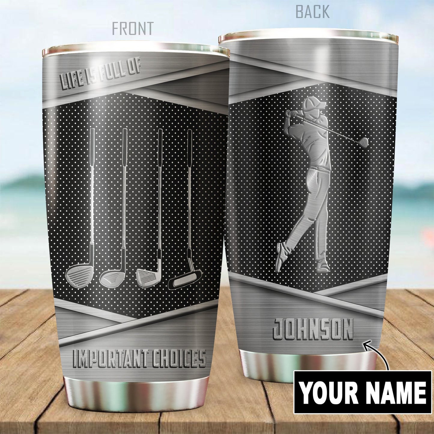 Customize Name Golf Steel Tumbler PD04012101