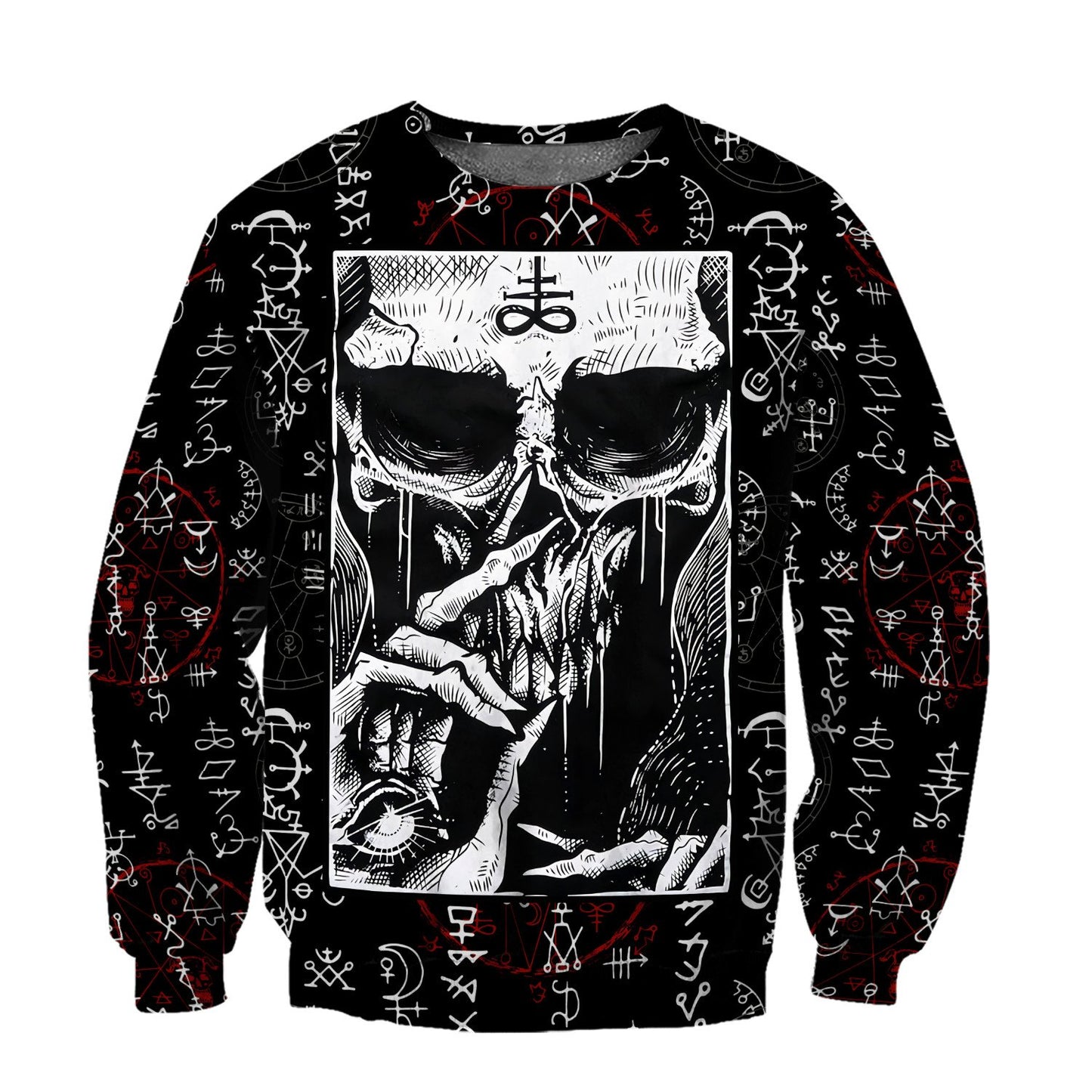 Silence Skull Satanic Hoodie For Men And Women