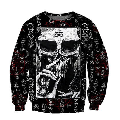 Silence Skull Satanic Hoodie For Men And Women