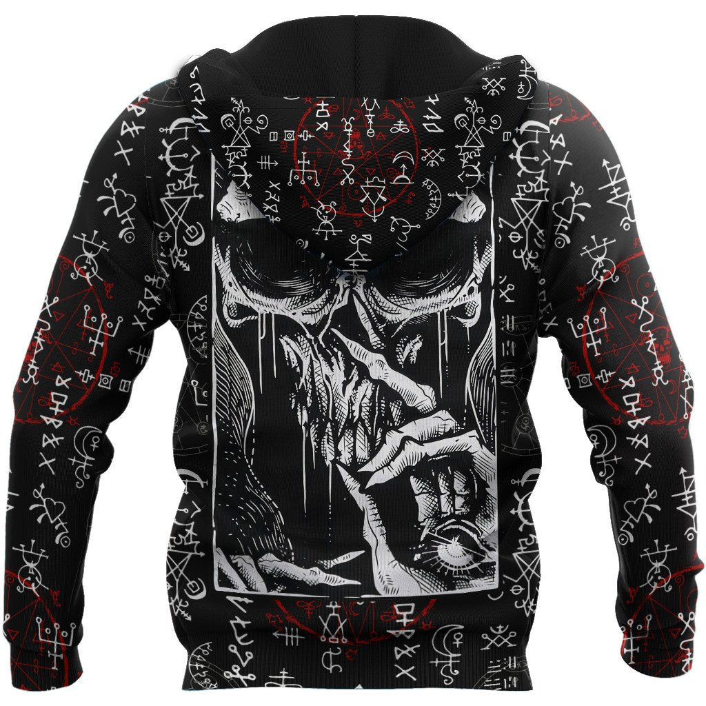 Silence Skull Satanic Hoodie For Men And Women
