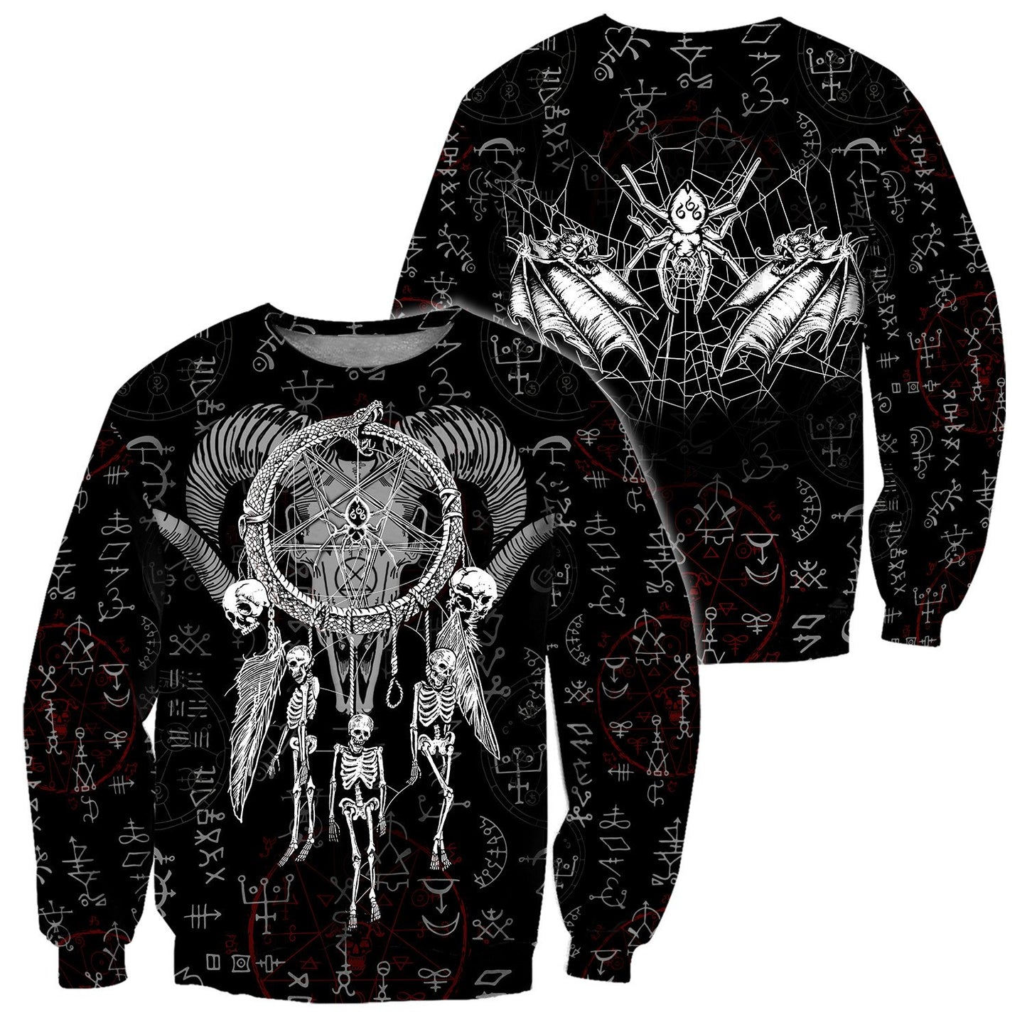 Dreamcatcher Skull Satanic Hoodie For Men And Women TNA06012106ND