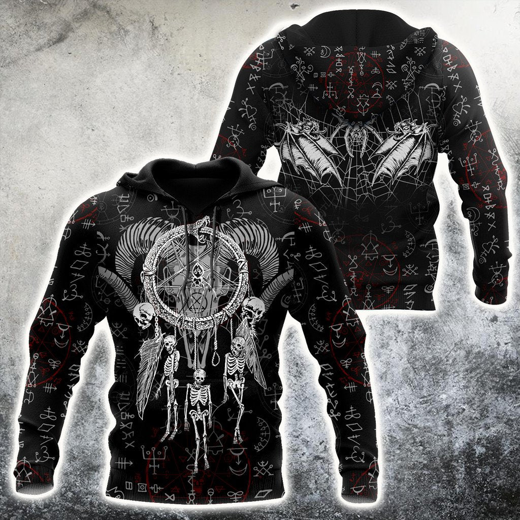 Dreamcatcher Skull Satanic Hoodie For Men And Women TNA06012106ND