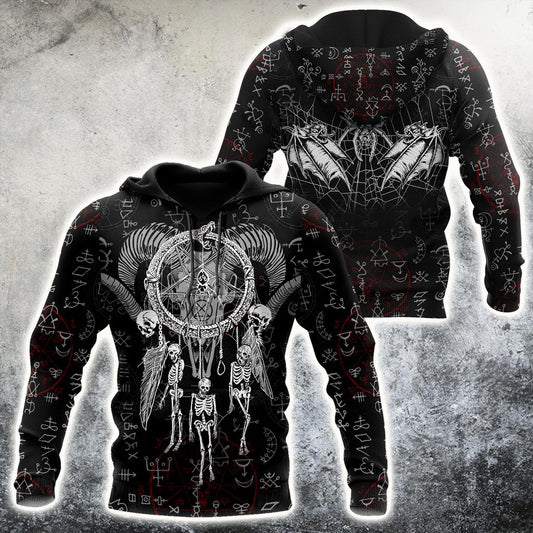 Dreamcatcher Skull Satanic Hoodie For Men And Women TNA06012106ND