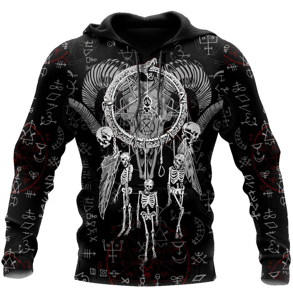 Dreamcatcher Skull Satanic Hoodie For Men And Women TNA06012106ND