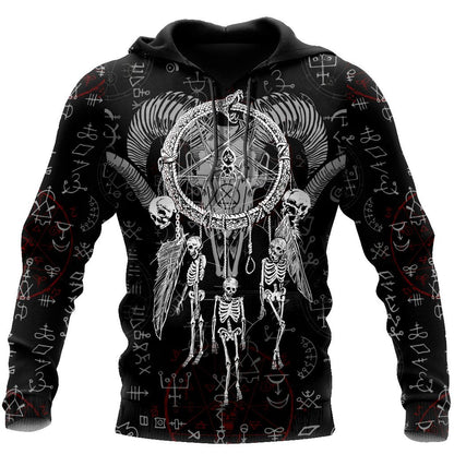 Dreamcatcher Skull Satanic Hoodie For Men And Women TNA06012106ND