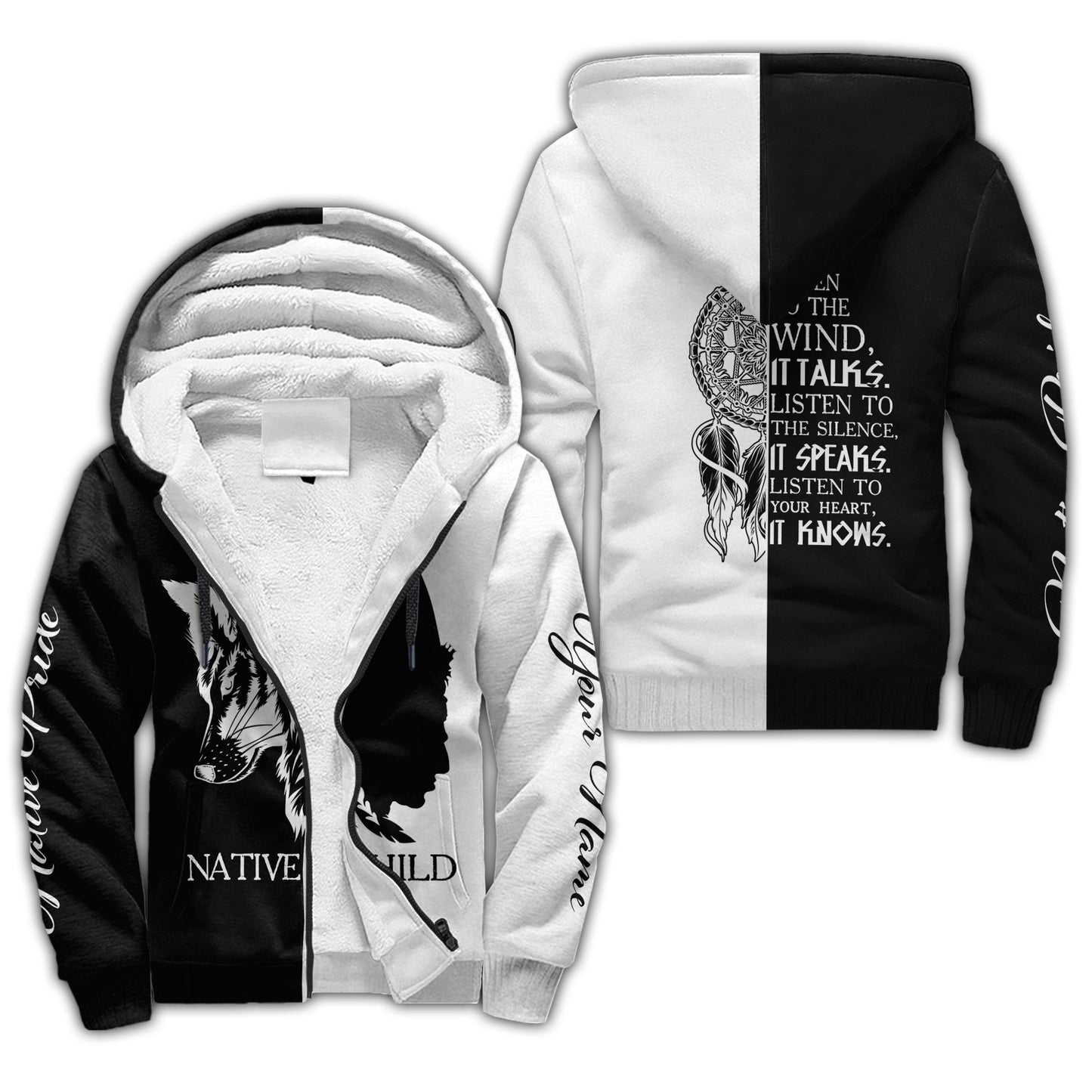 Custom Name Wolf Native Pride 3D All Over Printed Unisex Shirt